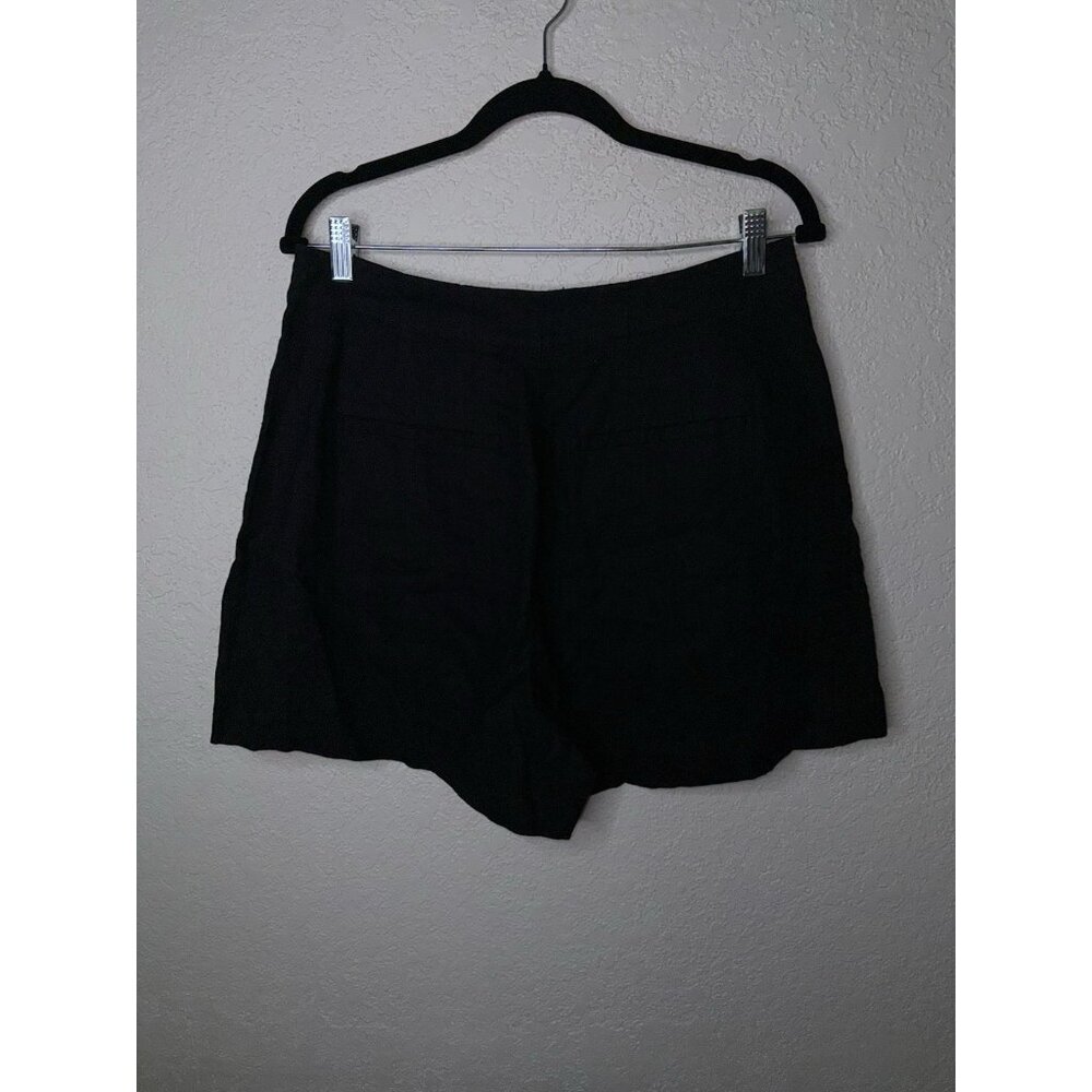 Madewell Women’s 100% Linen Shorts Black High Rise Clean Button Pockets 10 1D - Picture 12 of 14